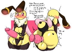 <3_eyes 1boy anal anal_sex antennae_(anatomy) anthro anus armband armwear arthropod arthropod_abdomen ass balls bee big_butt big_penis biped blush bodily_fluids buttplug clothed clothing condom cum cum_in_ass cum_inside cum_plugged dialogue dildo dildo_in_ass dildo_insertion elbow_gloves english_text erection femboy femboy_only front_view genital_fluids genitals glistening_eyes gloves handwear heart hi_res hymenopteran insect_wings insects leaning leaning_forward legwear looking_at_viewer male male_only mercury_(woebeeme) midriff navel neck_tuft object_in_ass panties penetration penis pubic_tattoo rear_view red_eyes ring_(jewelry) sex_toy sex_toy_in_ass sex_toy_insertion sexual_barrier_device shaking simple_background skimpy solo stinger text thick_thighs thigh_highs trembling tuft underwear wings woebeeme yellow_balls yellow_body