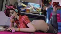 3d ass big_ass blender bubble_butt cruiser_d.va d.va female overwatch rexlapix