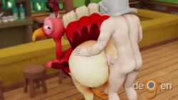 3d ambiguous_gender animated avian beak big_ass degengee feral human human_on_feral male male/ambiguous miitopia mp4 penis sex short_playtime sound tagme twerkey video zoophilia