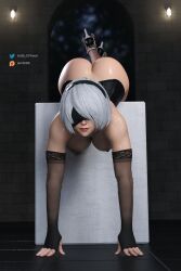 1girls 3d android ass big_ass big_breasts blindfold breasts female female_only high_heels nier nier:_automata nier_(series) patreon_username robot_girl short_hair stockings sword tagme tb25 thick_thighs twitter_username white_hair white_stockings yorha_2b