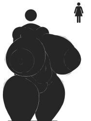 1girls ass bathroom_gender_symbol big_ass big_breasts big_butt breast breasts bubble_ass bubble_butt completely_nude completely_nude_female female female_only looking_at_viewer naked naked_female nude nude_female pictogram solo solo_female videogamedunky