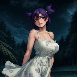 ai_generated everlasting_summer lena_(everlasting_summer) looking_at_viewer purple_hair solo