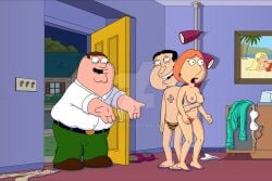 blackzacek completely_nude_female family_guy female glenn_quagmire lois_griffin male peter_griffin