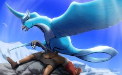 articuno avian better_version_at_source dark_violet female_feral female_on_top female_penetrated femdom feral human pokémon_(species) pokemon pokemon_(species) pokephilia zoophilia