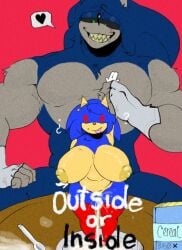 1boy 1girls ? alokrenacido bify black_sclera confused english_text friday_night_funkin green_eyes hedgehogs_slutty_collection large_breasts muscular_male nipples red_eyes sharp_teeth size_difference smile sonic.exe sonic_(series) sunky.mpeg sunkya.mpreg tongue_out