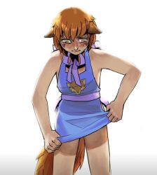 apron apron_only blushing_profusely boyfriend_to_death femboy_focus femboy_only femboysub feminization flustered flustered_male fox_ears fox_humanoid fox_tail gatobob_(gurobob) kemono kemonomimi nervous nervous_expression nervous_smile nervous_sweat pinup ren_hana revealing_clothes revealing_outfit shy shy_male skimpy skimpy_outfit submissive_male twink