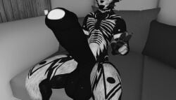 anthro big_balls big_penis black_penis furry furry_only huge_balls huge_cock hyper_penis posing rexouium sweaty_balls virtuallyhung vrchat vrchat_avatar vrchat_media vrchat_model