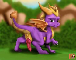 activision anus ass feral genitals hi_res knot looking_at_viewer male markings moon_pearl penis pouting scale_markings scales signature solo spyro spyro_the_dragon succubi_samus