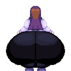 1girls animated back_view bouncing_ass huge_ass mizuki_(gabbadraws) oc original_character pixel_art testtheasshunter21