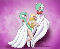 ambiguous_penetration anthro anthro_on_human anthro_penetrating anthro_penetrating_human blonde_female blowjob cum_on_body doggy_style fellatio female_human female_penetrated femboy femboy_on_female from_behind from_behind_position gardevoir interspecies male_gardevoir male_penetrating_female male_pokemon/female_human mega_evolution mega_gardevoir pokémon pokemon pokemon_(species) pokephilia ragdoll_exoart(artist) ribbon threesome trainer/pokemon