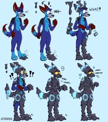 absurd_res anthro astrodrak canid canine canis domestic_dog eeveelution forced forced_transformation generation_2_pokemon goo_transformation hi_res hypno_eyes hypnosis male mammal mind_control nintendo pokemon pokemon_(species) pokemon_transformation shiny_pokemon slime solo transformation umbreon