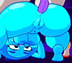 1boy 1girls 2023 accessory all_fours anal anal_sex animated anus aquamarine_(steven_universe) areola ass balls big_ass big_breasts blinking blue_areola blue_body blue_breasts blue_butt blue_hair blue_nipples blue_pussy bouncing_breasts breasts cartoon_network crossover digital_media_(artwork) duo feet female female_on_bottom female_penetrated gem gem_(species) genitals gif hair headband huge_ass interspecies loop male male/female male_on_top male_penetrating male_penetrating_female naked navel nintendo nipples nude on_bottom on_top patreon penetration penis pixel_art pokémon_(species) pokemon pokemon_(species) pokephilia purple_background purple_penis pussy scorbunny sex shadow shortstack signature simple_background spread_legs spreading steven_universe toilet_man