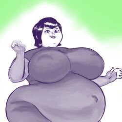 1girls bbw belly big_belly big_breasts breasts chubby disproportional female hotel_transylvania huge_belly huge_breasts hyper_belly hyper_breasts hyper_pregnancy kdubbz mavis_dracula nipple_bulge pregnant thick_thighs