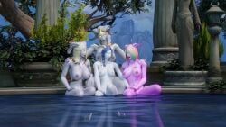 3d 4girls age_difference bath before_sex big_breasts blizzard_entertainment blonde_hair blue_eyes blue_hair blue_skin breasts busty cyana_(draenei) draenei eredar female female_focus female_only glowing_eyes gold_jewelry golden_eyes green_eyes green_hair hooves horns horny lightforged_draenei lily_(draenei) lips lipstick milf mommy mommy_kink piercings pink_skin posing purple_lipstick pussy rainbowviral reelya relaxing seductive seductive_eyes sitting sitting_on_person size_difference small_breasts smaller_female tail taller_female taller_girl tattoo thick_thighs warcraft white_hair white_skin world_of_warcraft wow xeraaya yuri