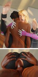 1boy 1boy1girl 1girls 2koma 3d 3d_(artwork) 3d_model 3d_render ahe_gao ahegao anus anus_peek ass ass_focus ass_grab asshole back balls barefoot big_ass big_feet big_penis black_male blonde_hair blue_eyes blue_toenails butt butthole clothed clothed_female clothed_female_nude_male comic couple dark-skinned_male dark_skin feet feet_up female foot_fetish foot_focus gwen_stacy gwen_stacy_(spider-verse) interracial light-skinned_female long_legs long_toenails long_toes male/female marvel marvel_comics miles_morales open_mouth partly_clothed penetration penis pussy sex soles spider-gwen spider-man spider-man:_across_the_spider-verse spider-man:_into_the_spider-verse spider-man_(series) stand_and_carry_position standing standing_sex stirrup_legwear straight superhero superhero_costume superhero_couple superheroine toenail_polish toenails toes unseen_male_face vaginal vaginal_penetration vaginal_sex wtfsths