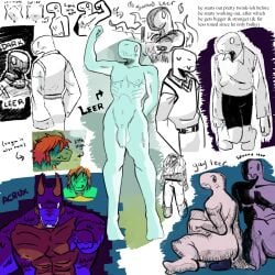 abs amphibian anal anal_sex anthro ass balls belt big_butt big_pecs blue_body blue_scales blush blush_lines bottomwear breasts caimanresurgunt cel_shading clothed clothing cloud collared_shirt crocodile crocodilian crocodylid dildo dildo_in_ass dildo_insertion dildo_sitting dragon fire flesh_fang flexing foreskin frown genitals gesture grass green_body green_scales group hair hand_behind_back hi_res horn leer_valentine lizard long_sleeves male mastectomy_scar melee_weapon muscular navel newt nipples nude object_in_ass open_mouth orange_hair pants pecs penetration penis plant pointing pointing_at_viewer red_eyes reptile ribs salamander scales scalie scar sex_toy sex_toy_in_ass sex_toy_insertion shaded shadow shorts sketch_page sky sword text thick_penis thick_thighs topwear vest weapon wide_eyed wide_hips