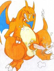 charizard cum male_only masturbation nintendo penis pokemon pokemon_(species) randomdragon