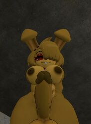 1futa anthro big_breasts big_penis bonfie bonnie_(cally3d) bonnie_(fnaf) female five_nights_at_freddy's futa_only futanari looking_at_viewer pov rabbit rabbit_ears rabbit_humanoid red_eyes spring_bonnie spring_bonnie_(fnaf) springbonnie_(cally3d) yellow_fur