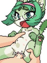 1boy a_cat_is_fine_too akai_(ugokashitari) animal_ears animal_nose animated borrowed_character cat_ears cat_girl cat_nose cat_tail censored completely_nude cum cum_in_pussy cum_on_penis cum_overflow cumdrip female furry furry_female gif glasses green_eyes green_hair hairband heart heart_censor male medium_hair midori_(nakagami_takashi) multi_nipple naked navel nipples nude open_mouth original pink_hairband pixel_art sex simple_background size_difference stomach_bulge straight tail thick_eyebrows transparent_background vaginal_penetration whiskers zoophilia