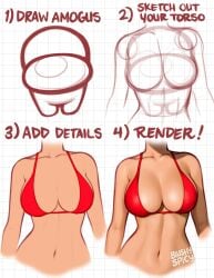 amogus among_us among_us_reference artist_logo artist_name artist_signature blushypixy blushyspicy face_not_visible human mammal meme red_bra suspicious sussy_baka tan_body tutorial