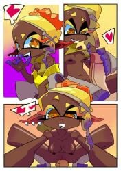 animated areola areolae chocolatepete0 dark-skinned_female dark_skin feet footjob frye_(splatoon) heart indian_female nipples sex splatoon splatoon_(series) splatoon_3 tagme vanilla-pete video