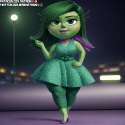 1girls 4k ai_generated big_breasts breasts disgust_(inside_out) disney female female_only green_body green_hair green_skin highres hips inside_out inside_out_2 large_breasts matronai_(artist) mature mature_female mature_woman movie patreon patreon_username pinup pixar solo solo_female solo_focus stable_diffusion thick_thighs thighs twitter_username wide_hips