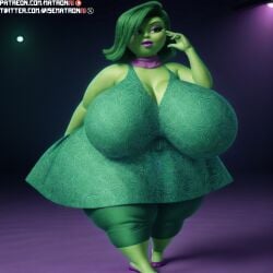 1girls 4k ai_generated bbw big_breasts breasts disgust_(inside_out) disney female female_only green_body green_hair green_skin highres hips inside_out inside_out_2 large_breasts massive_thighs matronai_(artist) mature mature_female mature_woman movie obese obese_female overweight overweight_female patreon patreon_username pinup pixar solo solo_female solo_focus ssbbw stable_diffusion thick_thighs thighs twitter_username wide_hips