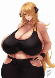 cynthia (pokemon) from game freak by zer0artzer0