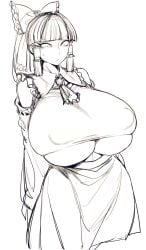 1girls big_breasts colossal_breasts curvy curvy_figure female huge_breasts large_breasts miko reimu_hakurei shrine_maiden spacezin tagme touhou underboob voluptuous voluptuous_female