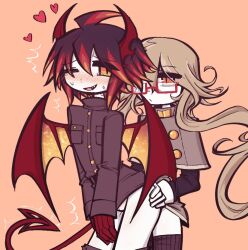 2boys anal anal_sex angel angel_boy balls black_hair blonde_hair bottomless bottomless_male colored_skin demon demon_boy demon_hands demon_tail demon_wings eyewear funamusea gay gay_sex glasses horns incest ivlis long_hair penetration red_hair sex siralos skinny tail testicles the_gray_garden the_suns_curse toony topwear two-tone_hair vyrasyte white_skin wings yaoi