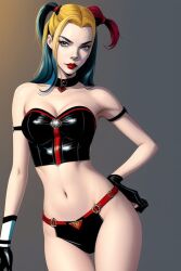 1girls actress ai_generated anya_taylor_joy celebrity cosplay dc dc_comics female female_only harley_quinn harley_quinn_(cosplay) real_person solo tagme