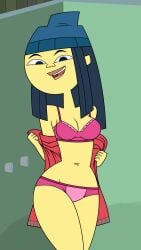 1girls alternate_version_available getting_undressed long_hair mk_(tdi) pale-skinned_female putting_clothes_on putting_on_clothes removing_clothing standing tagme tjlive5 total_drama_(series) total_drama_island total_drama_island_(2023) undressing