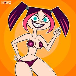 1girls artist_request scary_girl_(tdi) sharp_teeth sole_female standing tagme total_drama_(series) total_drama_island total_drama_island_(2023)