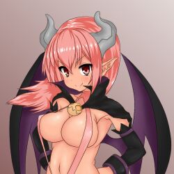 breasts disgaea large_breasts light-skinned_female light_skin nippon_ichi_software niryuu-tkys seductive skimpy_clothes succubus succubus_(disgaea) succubus_costume succubus_horns succubus_tail succubus_wings