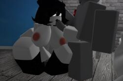 1boy 1girls 2023 3d areolae beret big_breasts black_hair black_thighhighs blowjob breasts choker completely_nude completely_nude_male dummy_(roblox) eyebrows fellatio female fingering fingering_self goodidamage grey_skin hand_on_head handjob handjob_while_sucking hat indoors looking_at_partner male male/female masturbating_during_fellatio masturbation mime mime_girl mimi_(myrealdamage) myrealdamage nipples nude nude_female nude_male oral penis pussy roblox robloxian squatting standing stomach straight sucking sucking_penis thighhighs thighhighs_only thighs white_eyes white_skin