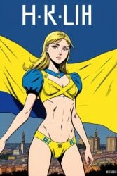 ai_generated national_personification slavic tagme ukraine ukrainian_flag ukrainian_girl