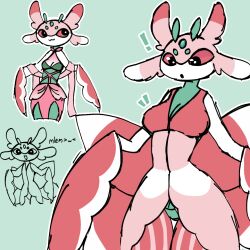 alternate_breast_size alternate_costume big_breasts breast_growth doodle huge_breasts lurantis pokemon