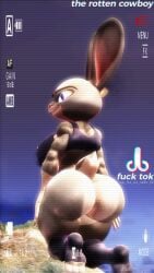 big_ass big_butt disney furry_female judy_hopps mmd no_shorts pixar rabbit_girl shorts_removed thick_ass thighhighs zootopia