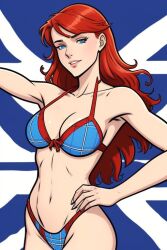 ai_generated celtic national_personification red_hair scotland scottish scottish_flag
