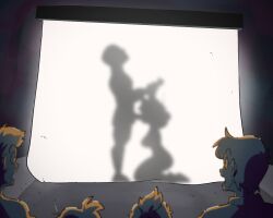 blowjob exhibition exhibitionism female lucia_(scott_malin) oral oral_sex original original_character scott_malin shadow_show silhouette