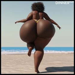 1:1 1girls 3d ai_generated ass big_ass big_breasts bikini bikini_bottom black_hair breasts colossal_ass curly_hair dark-skinned_female dark_hair dark_skin daz3d dinner-kun enormous_ass female female_only giant_ass gigantic_ass highres huge_ass huge_breasts hyper hyper_ass kayana_(dinner-kun) large_ass massive_ass medium_hair naked nude nude_female pinup solo thick_ass watermark