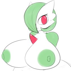 1girls 2023 areolae big_breasts breasts breasts_bigger_than_head dannyiac female female_only game_freak gardevoir generation_3_pokemon green_hair green_nipples huge_breasts humanoid nipples pokémon_(species) pokemon pokemon_(species) red_eyes solo