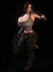 1girls 2023 3d 3d_(artwork) alternate_ass_size alternate_breast_size big_ass breasts_bigger_than_head breasts_bigger_than_torso brown_hair bulletstorm cleavage clothed clothed_female electronic_arts epic_games female female_only female_solo fingerless_gloves gigantic_breasts gloves gun hair_over_one_eye holding_gun holding_object holding_weapon hourglass_figure huge_breasts human human_female human_only large_ass looking_at_viewer pants people_can_fly small_waist solo solo_female thin_waist top_heavy trishka_novak vaako wasp_waist weapon wide_hips