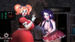 1boy 2023 2girls 3d 3d_(artwork) animatronic anthony_blender arcade_machine baby_(fnafsl) ballora ballora_(fnafsl) big_breasts blue_hair bow breasts circus_baby circus_baby_(fnaf) circus_mommy circus_mommy_2.0_(anthony_blender) clothed_female clothed_male clothing clown_girl cosmic_trance deliveryc4d digital_media_(artwork) earrings female five_nights_at_freddy's five_nights_at_freddy's:_sister_location fnaf green_eyes lipstick looking_at_viewer makeup michael_afton orange_hair pearl_necklace pink_eyes red_clothing robot robot_girl scottgames sister_location skirt smile summer_ballora summer_ballora_1.0_(cosmic_trance) tagme taller_girl twintails white_body