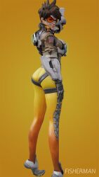 1girls 3d big_ass big_breasts big_butt blender blizzard_entertainment british british_female brown_hair female fisherman freckles goggles lena_oxton light-skinned_female light_skin orange_goggles overwatch overwatch_2 pinup sfw short_hair slim spiky_hair tracer watermark yellow_eyes