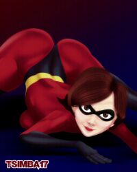 1girls animated ass ass_shake disney elastigirl fitness helen_parr pixar skin_tight spandex superheroine the_incredibles tsimba17 twerking