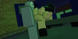 1boy 1girls 3d anon baton boots breasts cloaker gloves gun helmet legs_up mask naked night_vision_goggles notoriety payday_2 roblox roblox_game robloxian self_upload tagme vaginal_penetration van