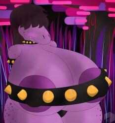 1girls 2d big_ass big_breasts boob_window breasts_bigger_than_head clothed color deltarune female female_only huge_ass huge_breasts hyper_breasts nipples_visible_through_clothing no_bra sideass solo steelalloy susie_(dark_world_form) susie_(deltarune) tagme underboob undertale undertale_(series) useless_clothing