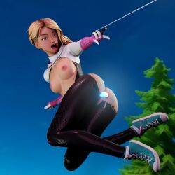 1girls 3d ahe_gao akjalamber ass breasts female female_only fortnite gwen_stacy gwen_stacy_(spider-verse) marvel marvel_comics potion solo spider-gwen spider-gwen_(fortnite) spider-gwen_(spider-verse) spider-man:_across_the_spider-verse spider-man_(series)