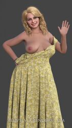 3d 3d_(artwork) breasts kaliyuga_charitham lilly_cooper milf redvelvetrenders summer_dress